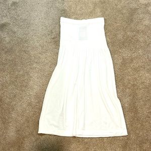 La Beau White Strapless dress